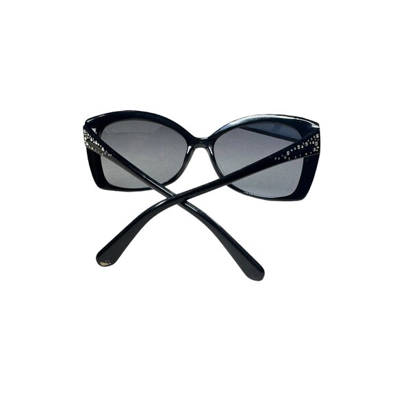 Swarovski Bianca Black Rhinestone Sunglasses Cat Eye Frames Sparkling Rare 135mm main image 6